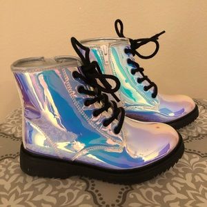 Holographic girls boots size 13